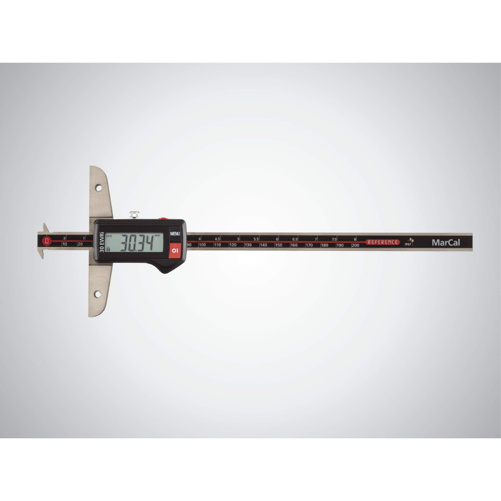 MAHR 30 EWR-D / 30 EWRi-D Digital Depth Caliper, IP 67, with double hook measuring faces