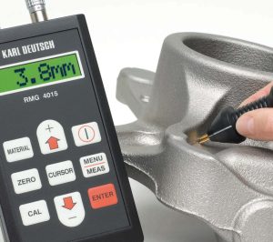 Karl DEUTSCH Crack Depth Meter RMG 4015, Particularly precise measurement by means of a material characteristics curve with multipoint material correction