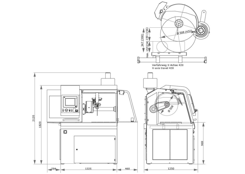 Qness (QATM) Floor-standing Cut-off machine QCUT 500 A (BRILLANT 275) gallery