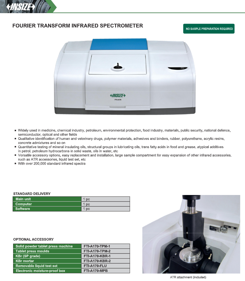 INSIZE Fourier Transform Infrared Spectrometer gallery